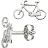 Ohrstecker für Kinder, Fahrrad Bike Rad, 925 Silber Ohrschmuck Kinderohrringe