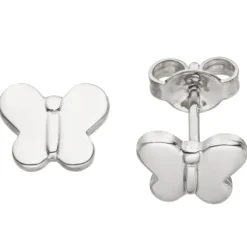 Ohrstecker für Kinder Ohrringe Schmetterling aus 925 Sterlingsilber, rhodiniert