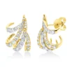 Ohrstecker 750 Gelbgold 62 Diamanten 1,53ct TW-SI 20,1x13,5mm Fassung rhodiniert