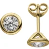 Ohrstecker 585 Gold Gelbgold mit 2 Brillanten 0,5 Ct 7,2mm Ohrringe