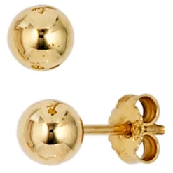 Ohrstecker Kugel 5mm 333 Gold Gelbgold Ohrschmuck Ohrringe glänzend schlicht