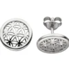 Ohrstecker Lebensblume Blumen des Lebens 925 Silber rund Ø 11,3mm Ohrringe