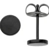 Ohrstecker 6mm Studs Ohrringe Ohrschmuck, rund flach, Edelstahl schwarz lackiert