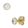 Ohrstecker 4,1mm Zirkonia weiß rund 333 Gold Gelbgold Ohrschmuck Solitär