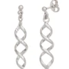 Ohrstecker Ohrhänger 6,8x29,9mm Ohrringe Spiralen 925 Silber Ohrschmuck Damen