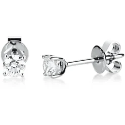 Ohrstecker Ohrringe aus 950 Platin 2 Diamanten Brillanten 0,80 Ct. 4er-Krappe