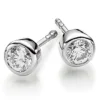 Ohrstecker Ohrringe mit Diamant Brillant 0,50ct Solitär 750 Gold Weißgold