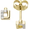 Ohrstecker Ohrringe mit 8 Diamanten 0.04Ct W/SI Brillanten 585 Gold Gelbgold