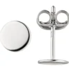 Ohrstecker Ohrringe runde Plättchen Ø 6,2mm aus 925 Silber rhodiniert Ohrschmuck