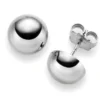 Ohrstecker Ohrschmuck Halbkugel 10mm 585 Gold Weißgold glatt glänzend