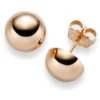 Ohrstecker Ohrschmuck Halbkugel 10mm 750 Gold Rotgold glatt glänzend