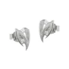 Ohrstecker Ohrschmuck in Zick-Zack Form mit weißen Zirkonia, 585 Weißgold