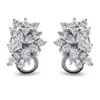 Ohrstecker Ohrstecker Blumen aus 750 Weißgold 22 Diamanten 2,51ct TW-VSI/SI