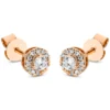 Ohrstecker rund aus 750 Gold Rotgold 26 Diamanten 0,28ct TW-SI Ø5,5mm