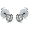 Ohrstecker rund aus 585 Gold Weißgold 26 Brillanten 0,5ct TW-SI Ø5,8mm