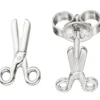 Ohrstecker Schere Ohrringe Silberohrringe Ohrschmuck aus 925 Silber rhodiniert