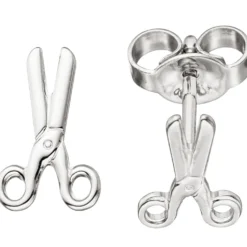 Ohrstecker Schere Ohrringe Silberohrringe Ohrschmuck aus 925 Silber rhodiniert