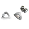 Ohrstecker Stecker Brillant 0.07Ct W/SI Dreieck durchbrochen 950 Platin Damen