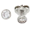 Ohrstecker Stecker Zirkonia weiß rund 4,5mm 925 Silber Ohrschmuck