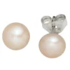 Ohrstecker Zuchtperlen 925 Silber, Sterlingsilber, rosé