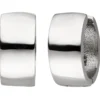 Paar Creolen 18,3x8,5mm aus 925 Silber Ohrringe Ohrschmuck glänzend flach