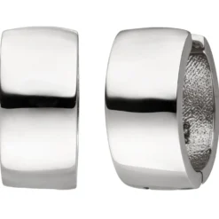 Paar Creolen 18,3x8,5mm aus 925 Silber Ohrringe Ohrschmuck glänzend flach
