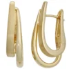 Paar Creolen 5,3x22,2mm Klappcreolen Ohrringe aus 585 Gold Gelbgold