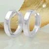 Paar Creolen 19x4mm mit Klappscharnier aus 925 Silber glänzend schlicht