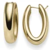 Paar Creolen 27,5x6,5mm Ohrringe Ohrschmuck 585 Gold Gelbgold glänzend leicht