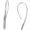 Paar Durchzieher Ohrhaken 33x2,5mm Tropfen aus 925 Silber glänzend