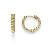 Paar kleine Ohrringe Creolen Kügelchen 12,5x2mm 585 Gold Gelbgold Ohrschmuck