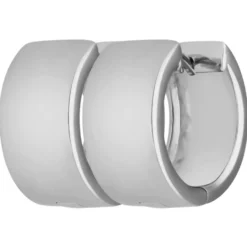 Paar Ohrringe Creolen flach kantig Ohrschmuck aus 925 Silber rhodiniert 15x7,9mm
