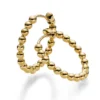 Paar Ohrringe Creolen Kügelchen 19,5x2mm 585 Gold Gelbgold Ohrschmuck