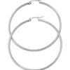 Paar Ohrringe Creolen 54,2mm Ohrschmuck rund, Edelstahl, Klappcreolen Damen