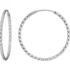 Paar Ohrringe Creolen rund diamantiert aus 925 Silber rhodiniert 30x1,8mm