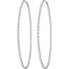 Paar Ohrringe Creolen rund diamantiert groß Ohrschmuck aus 925 Silber 60x1,8mm
