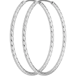 Paar Ohrringe Creolen rund diamantiert Ohrschmuck aus 925 Silber 38,7x1,8mm