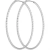 Paar Ohrringe Creolen rund diamantiert Ohrschmuck aus 925 Silber 50x1,8mm