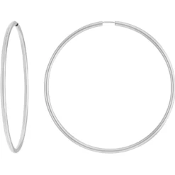 Paar Ohrringe Creolen rund groß XL Ohrschmuck aus 925 Silber 70x2,5mm