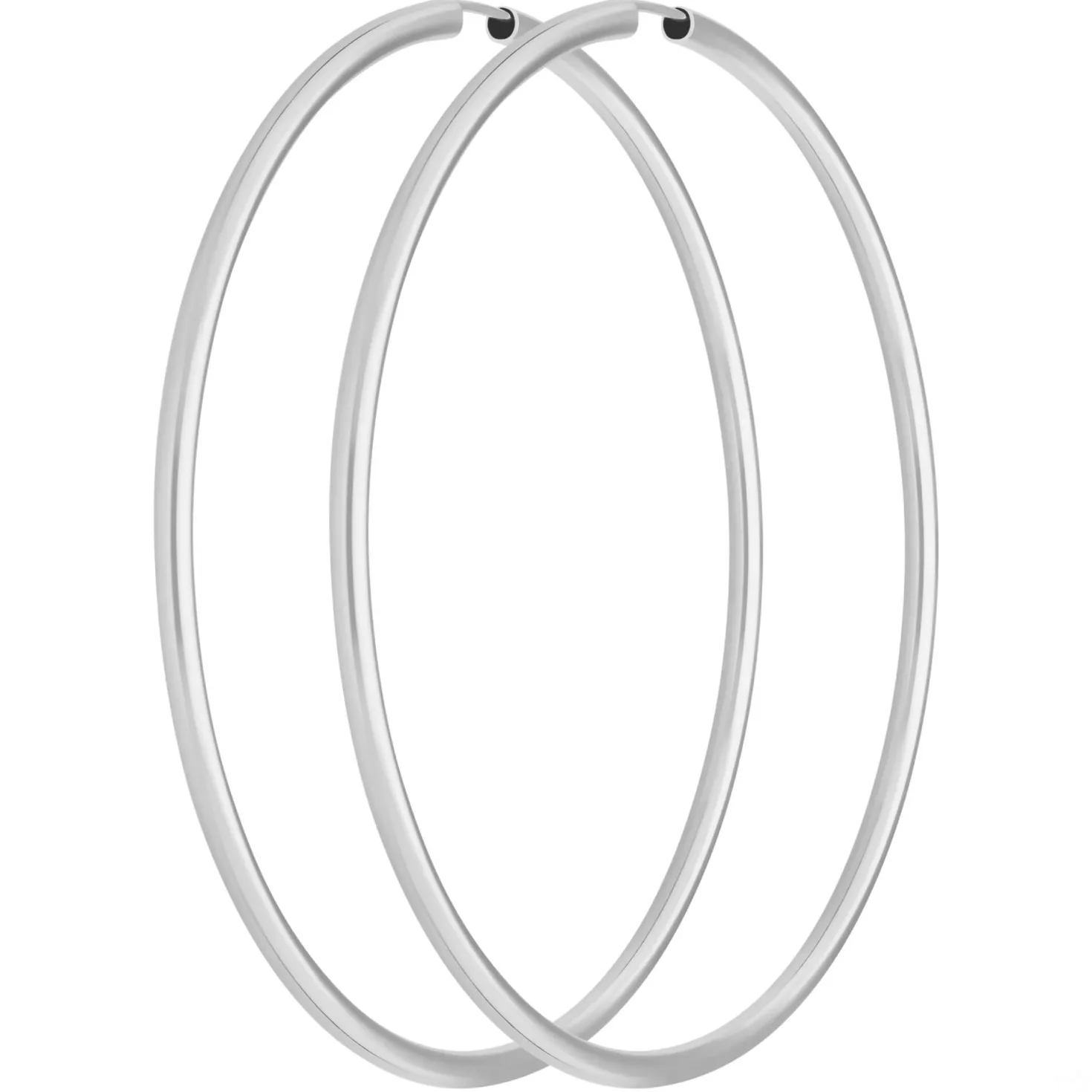 Paar Ohrringe Creolen rund groß XL Ohrschmuck aus 925 Silber 70x2,5mm
