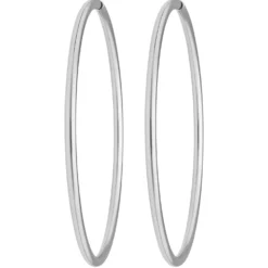 Paar Ohrringe Creolen rund groß XL Ohrschmuck aus 925 Silber 70x3mm