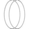 Paar Ohrringe Creolen rund groß Ohrschmuck aus 925 Silber rhodiniert 62x1,5mm