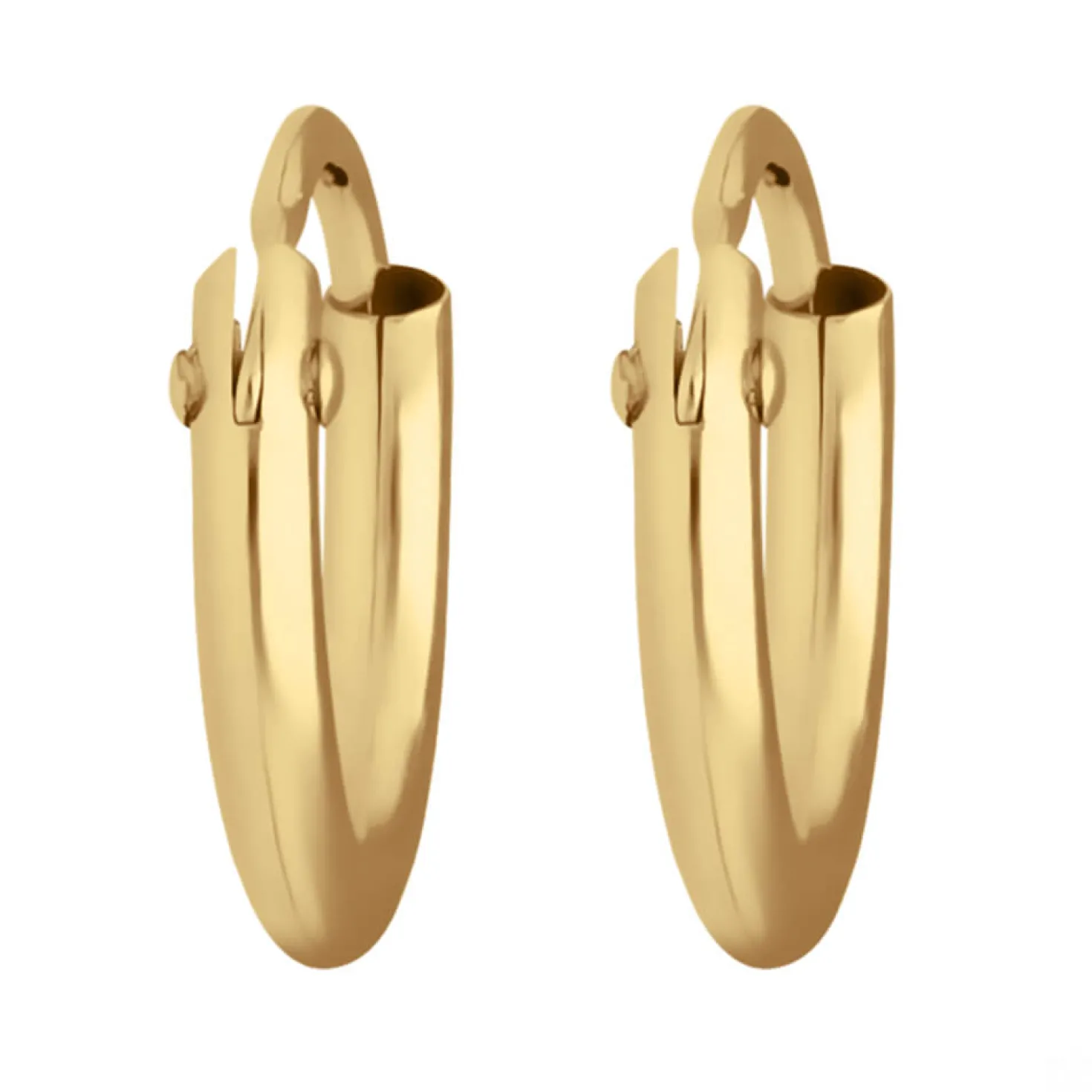 Paar Ohrringe Creolen rund klein & fein Ohrschmuck aus 375 Gold Gelbgold 9x1,3mm