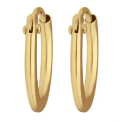 Paar Ohrringe Creolen rund klein & fein aus 333 Gold Gelbgold 11x1,3mm