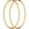 Paar Ohrringe Creolen rund schlicht Ohrschmuck aus 585 Gold Gelbgold 39x2mm