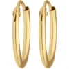 Paar Ohrringe Creolen rund schlicht Ohrschmuck aus 375 Gold Gelbgold 13x1,3mm