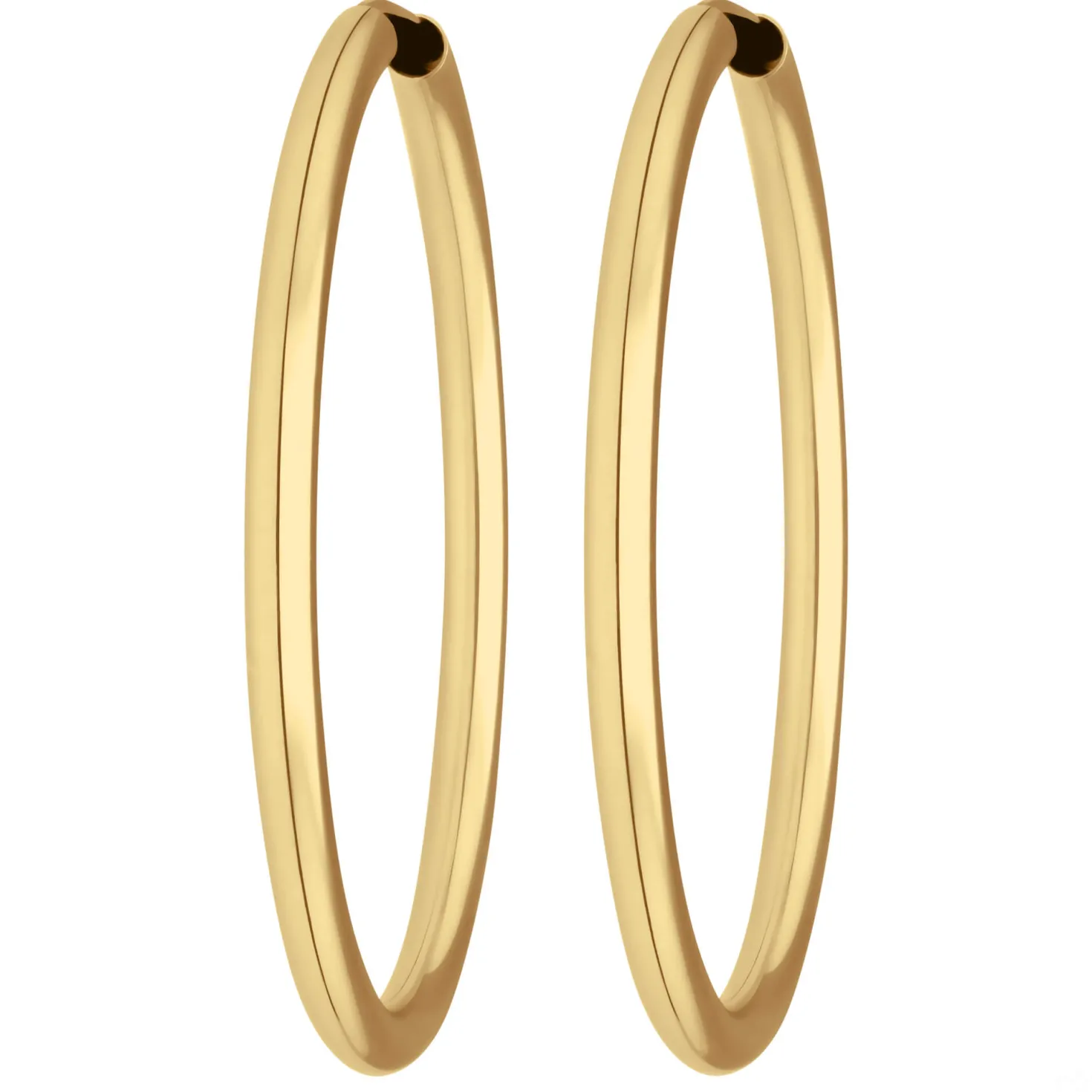 Paar Ohrringe Creolen rund schlicht Ohrschmuck aus 333 Gold Gelbgold 37,7x2,5mm