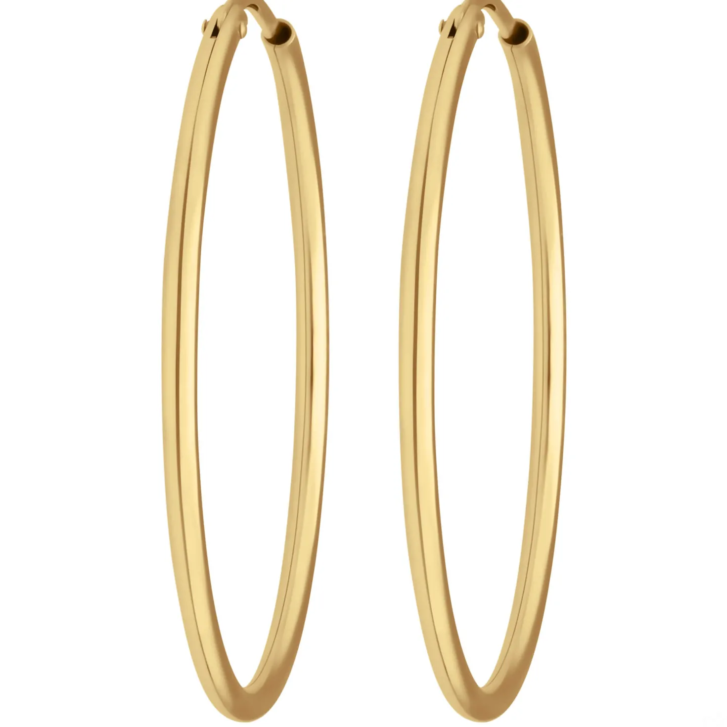 Paar Ohrringe Creolen rund schlicht Ohrschmuck aus 375 Gold Gelbgold 30x1,5mm