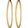 Paar Ohrringe Creolen rund schlicht Ohrschmuck aus 333 Gold Gelbgold 48x2,5mm