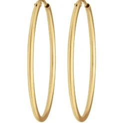 Paar Ohrringe Creolen rund schlicht Ohrschmuck aus 333 Gold Gelbgold 30x1,5mm